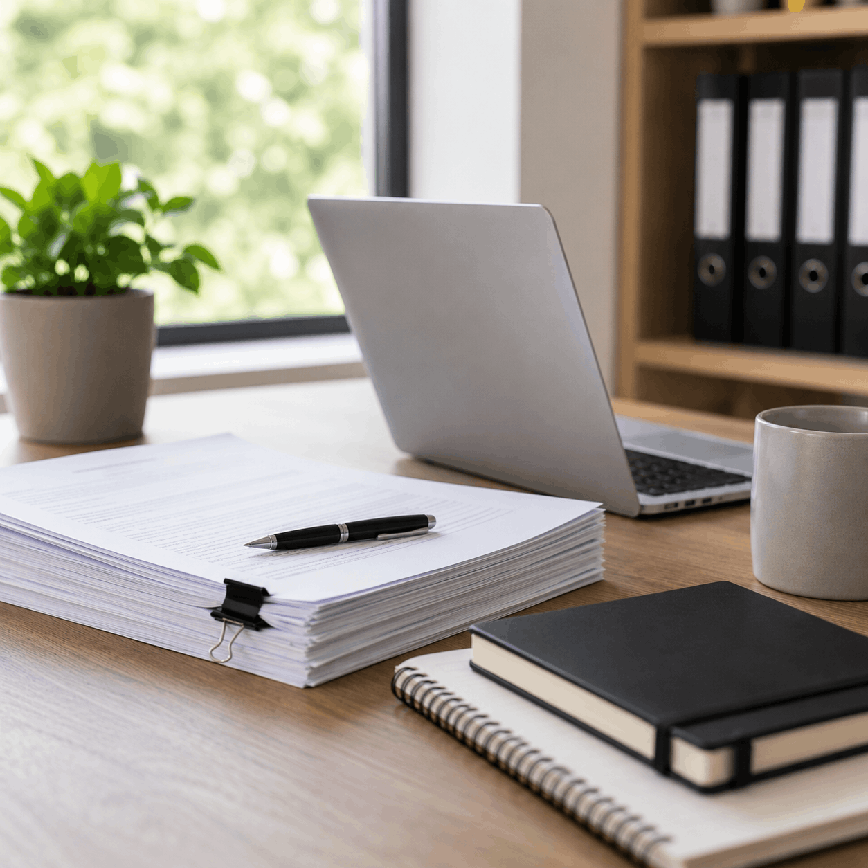 Minimalist Desk by the Window
