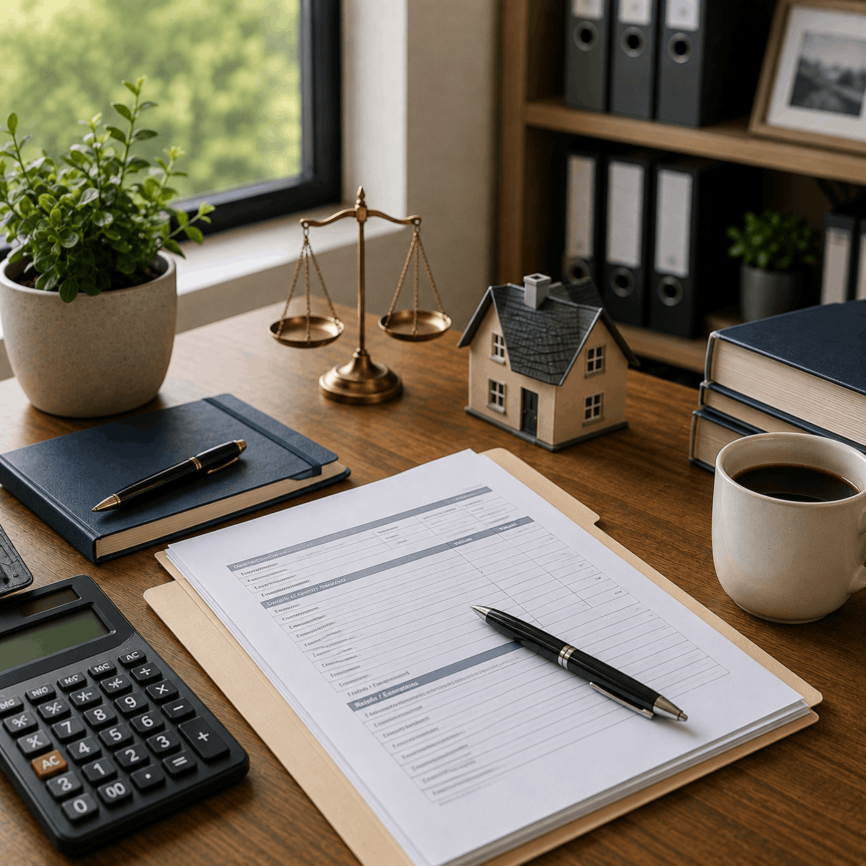 Estate Planning Desk by the Window