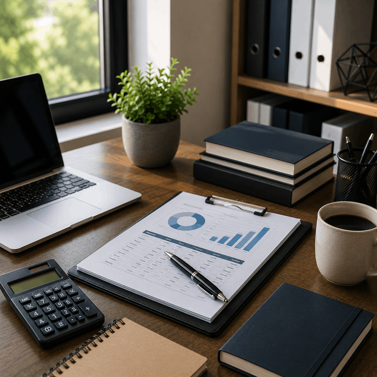 Organized Home Office Workspace